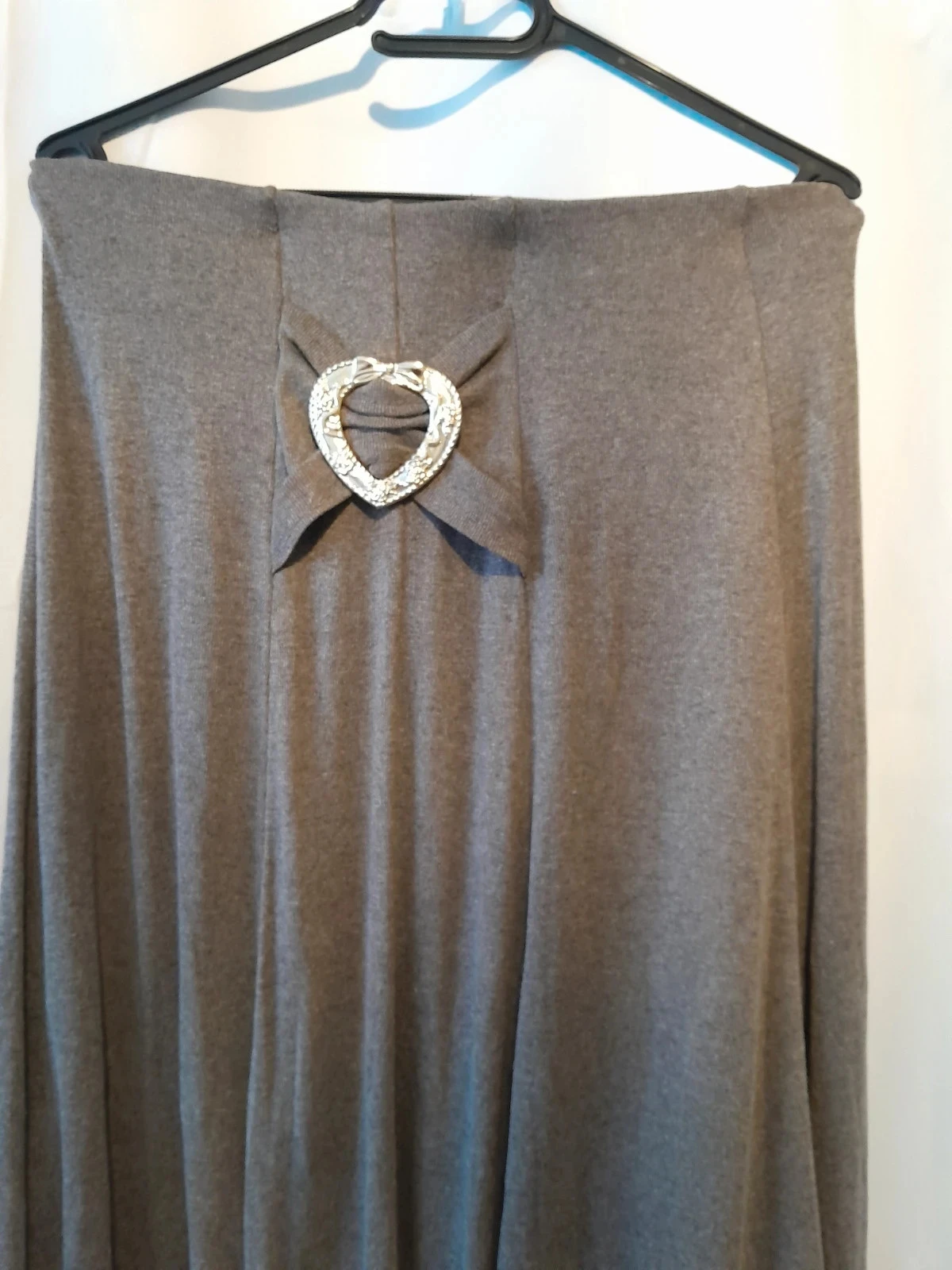 Maxi falda de malla, Talla 38, color marrón topo – photo 4